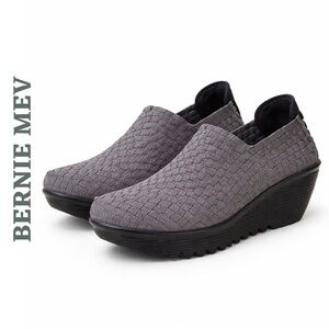Bernie Mev Woven Wedge Shoes Grey Size 38 Comfort